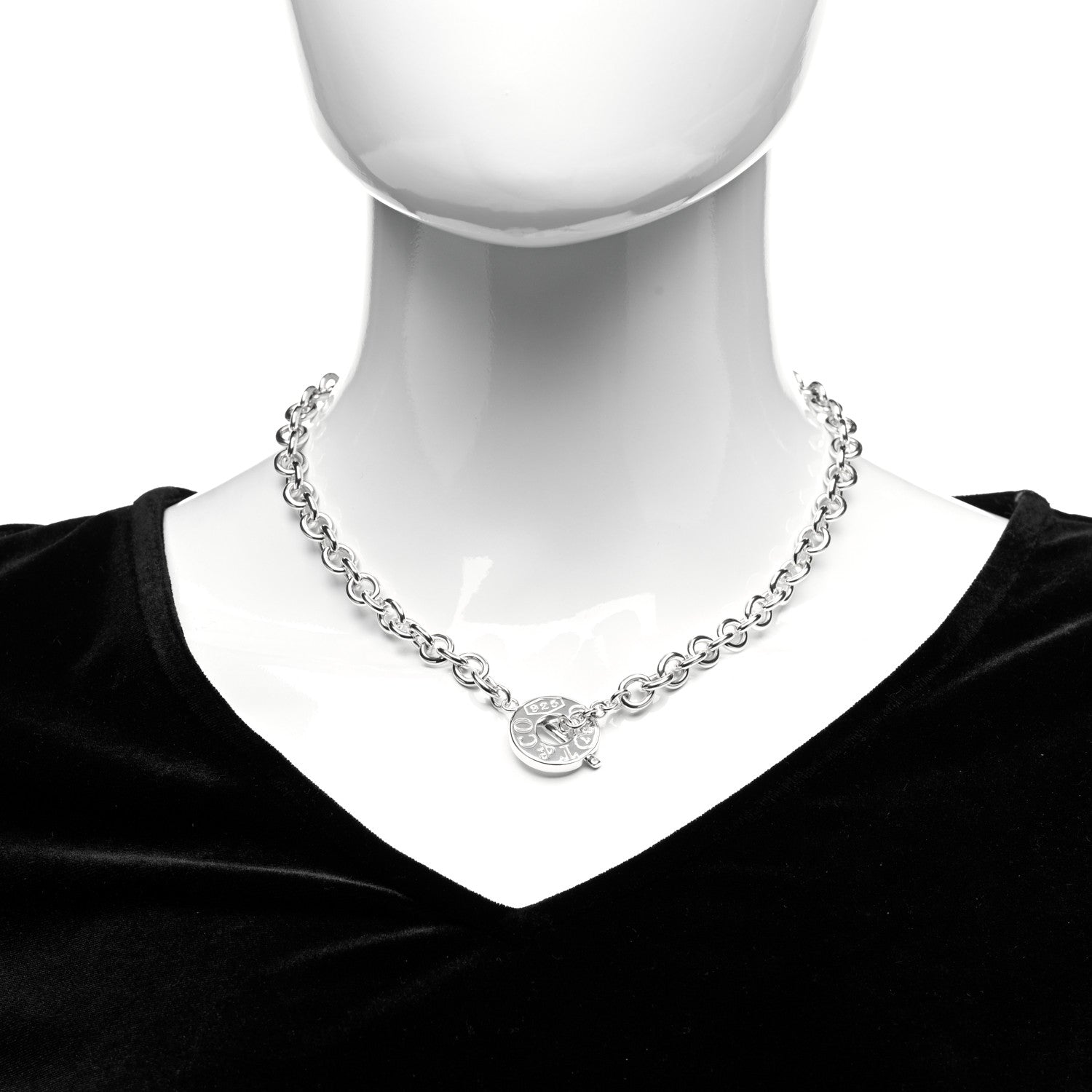 Tiffany Sterling Silver 1837 Toggle Necklace 2 of 4