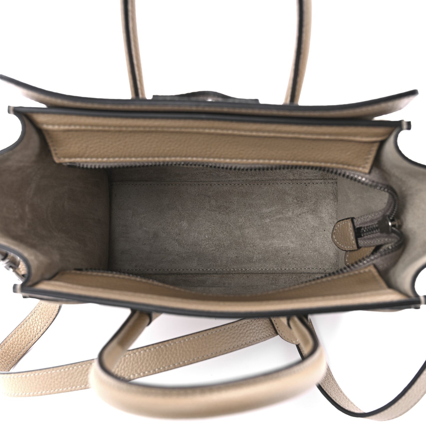 Drummed Calfskin Nano Luggage Dune
