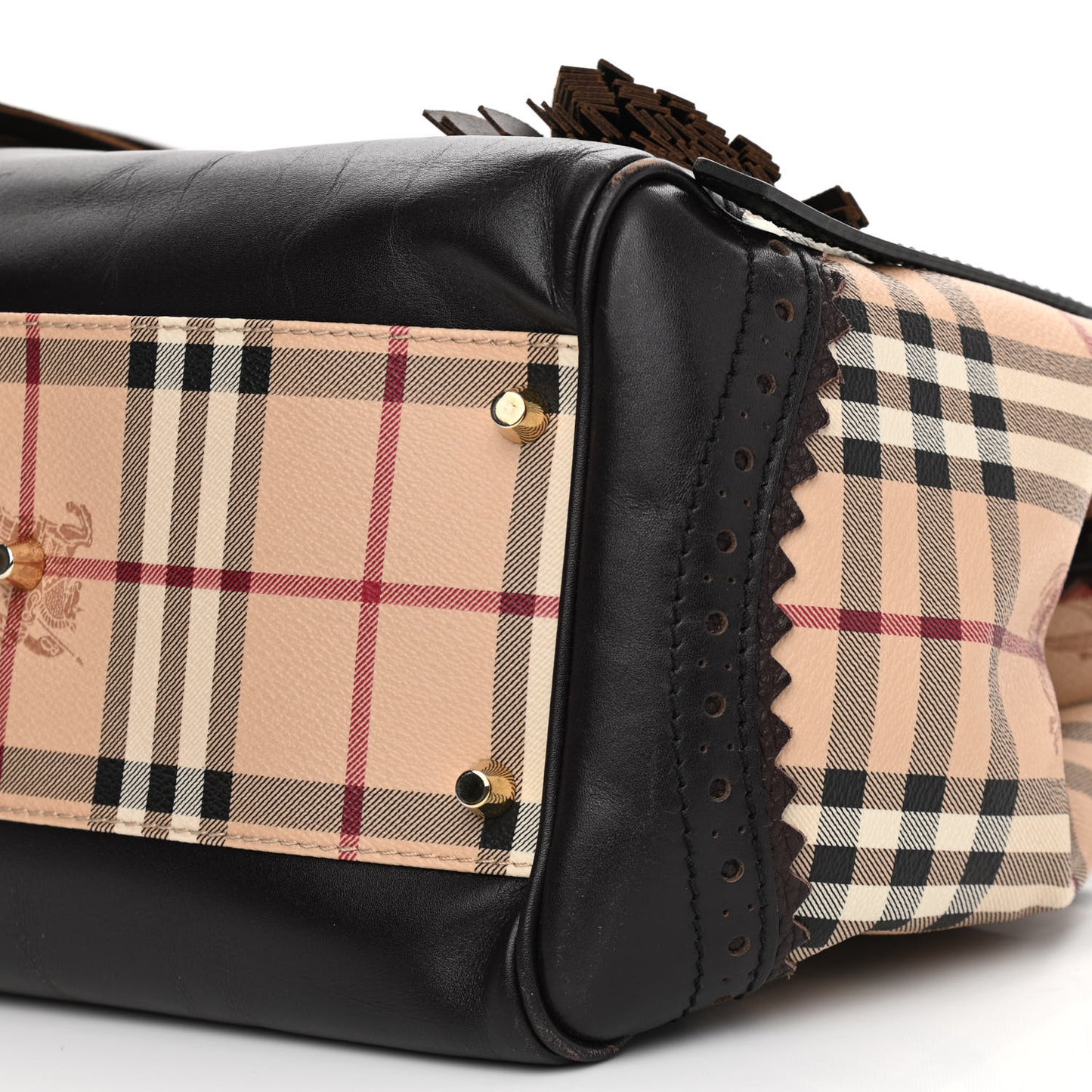 Haymarket Check Medium Brogue Tassel Tote