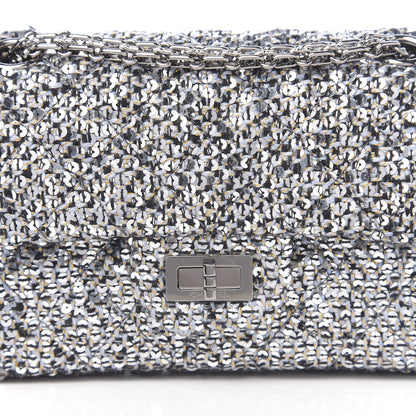 Chanel Tweed Quilted 2.55 Reissue Mini Flap Silver Black Gold 9 of 10