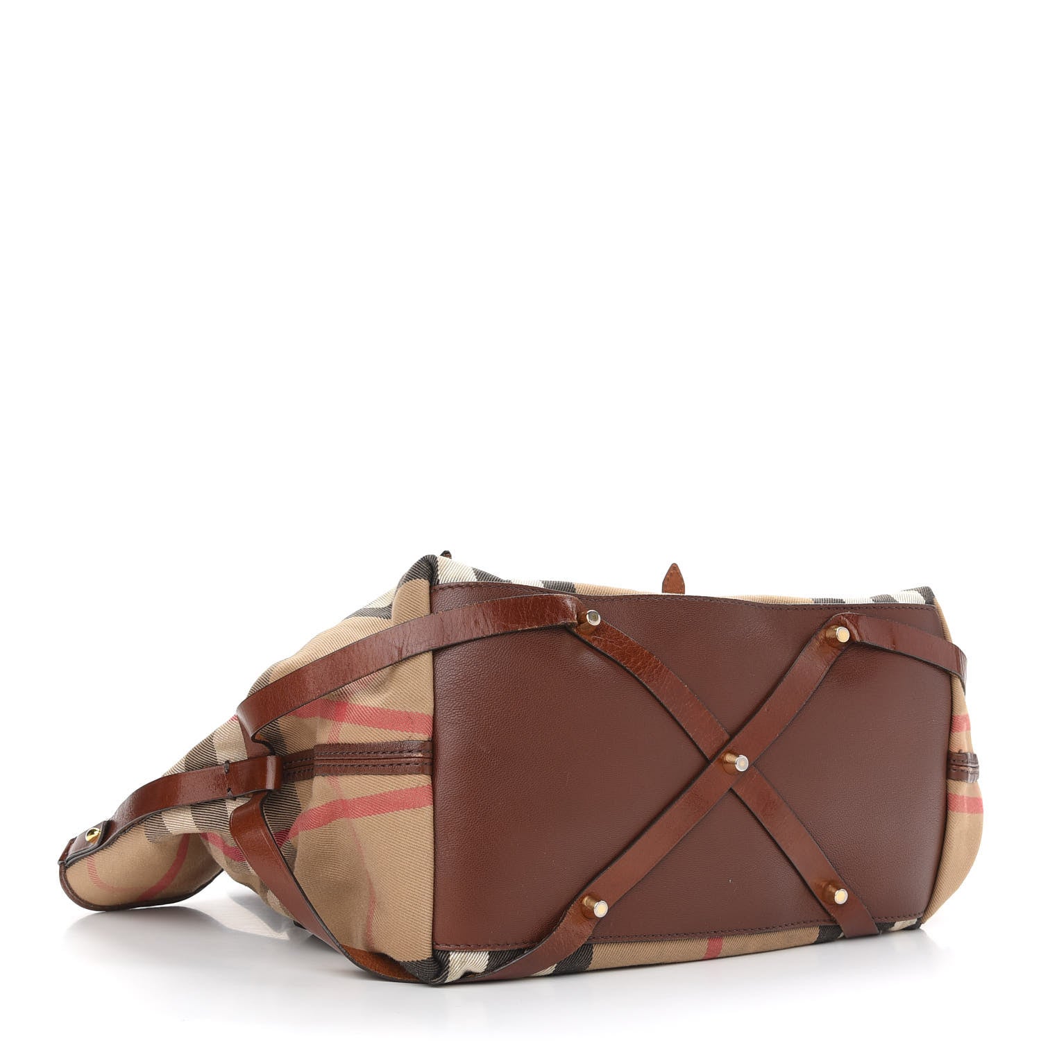 Burberry House Check Bridle Calfskin Medium Salisbury Tote Brown 4 of 12