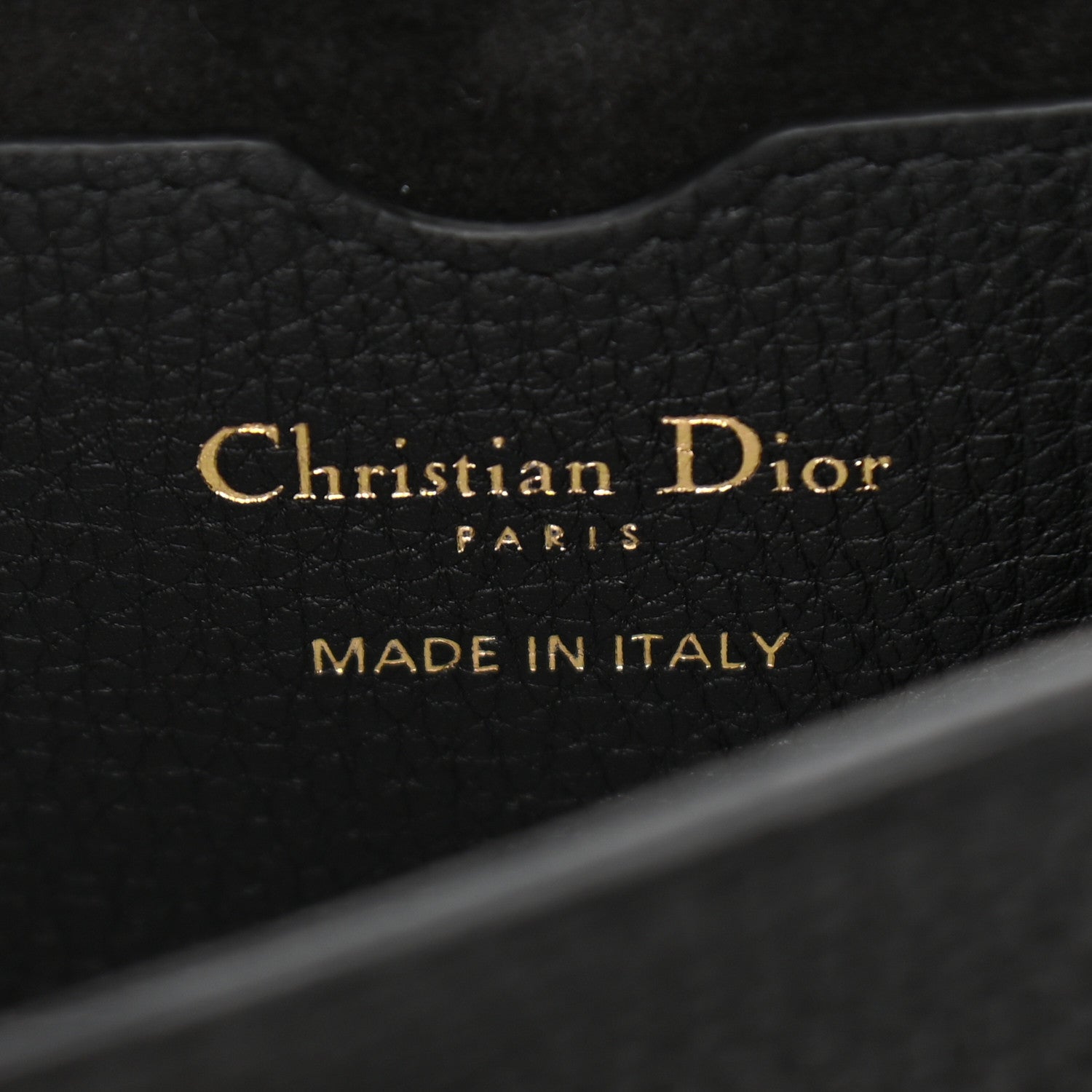 Christian Dior Grained Calfskin Medium Bobby Flap Black 6 of 9
