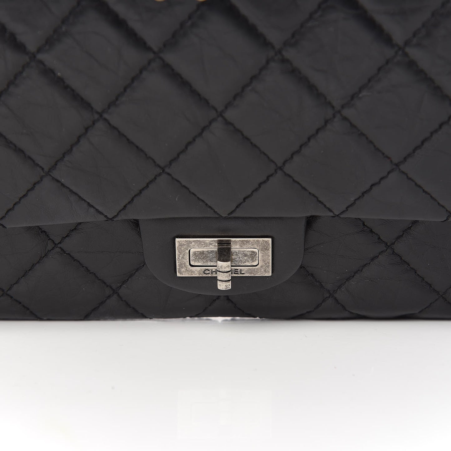 Aged Calfskin Quilted 2.55 Reissue 226 Flap Black