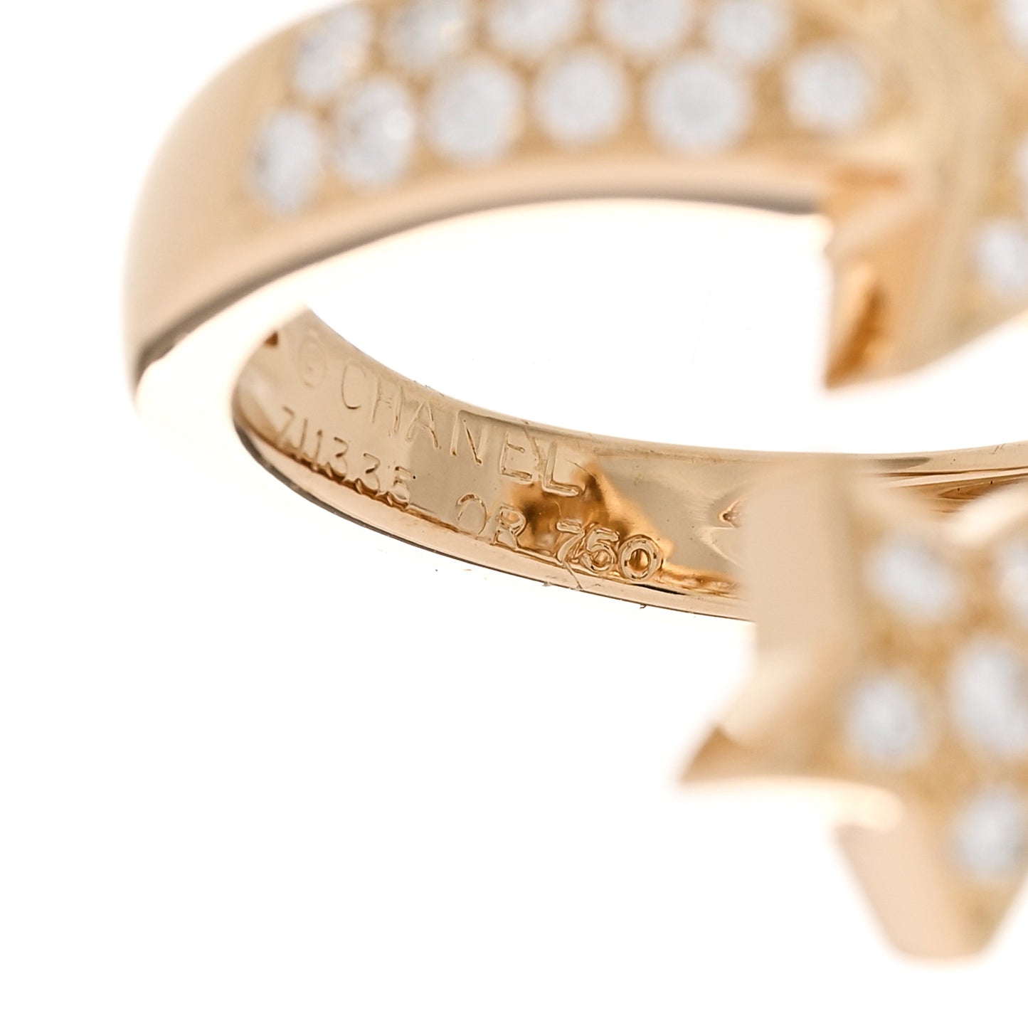 18K Yellow Gold Diamond Comete Geode Bypass Ring 49 4.75