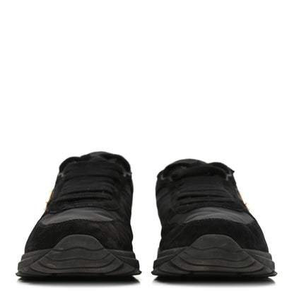 Prada Re-Nylon Suede Metal Triangle Sneakers 38 Black 3 of 9
