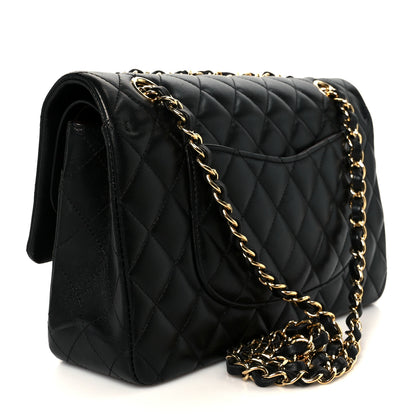Chanel Lambskin Quilted Medium Double Flap Black 3 of 11