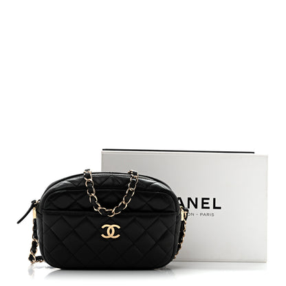 Chanel Lambskin Quilted Small Timeless Camera Case Black 13 of 13