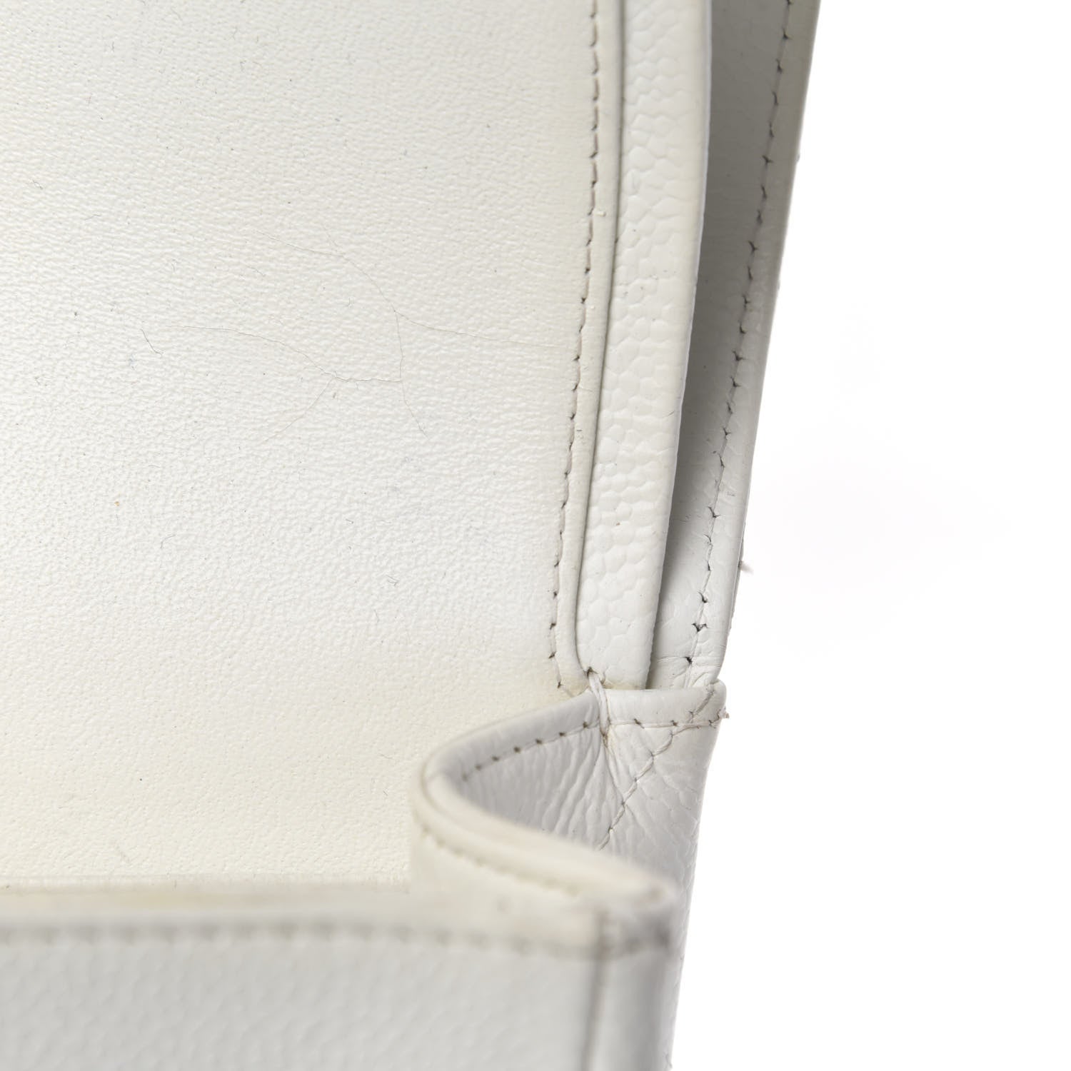 Chanel Caviar Quilted Jumbo Double Flap White 12 of 16