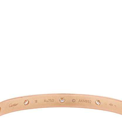 Cartier 18K Pink Gold 10 Diamond LOVE Bracelet 18 3 of 3