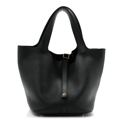 Hermes Taurillon Clemence Picotin Lock 22 MM Black 1 of 11