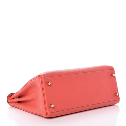 Hermes Taurillon Clemence Kelly Retourne 32 Rose Jaipur 4 of 36
