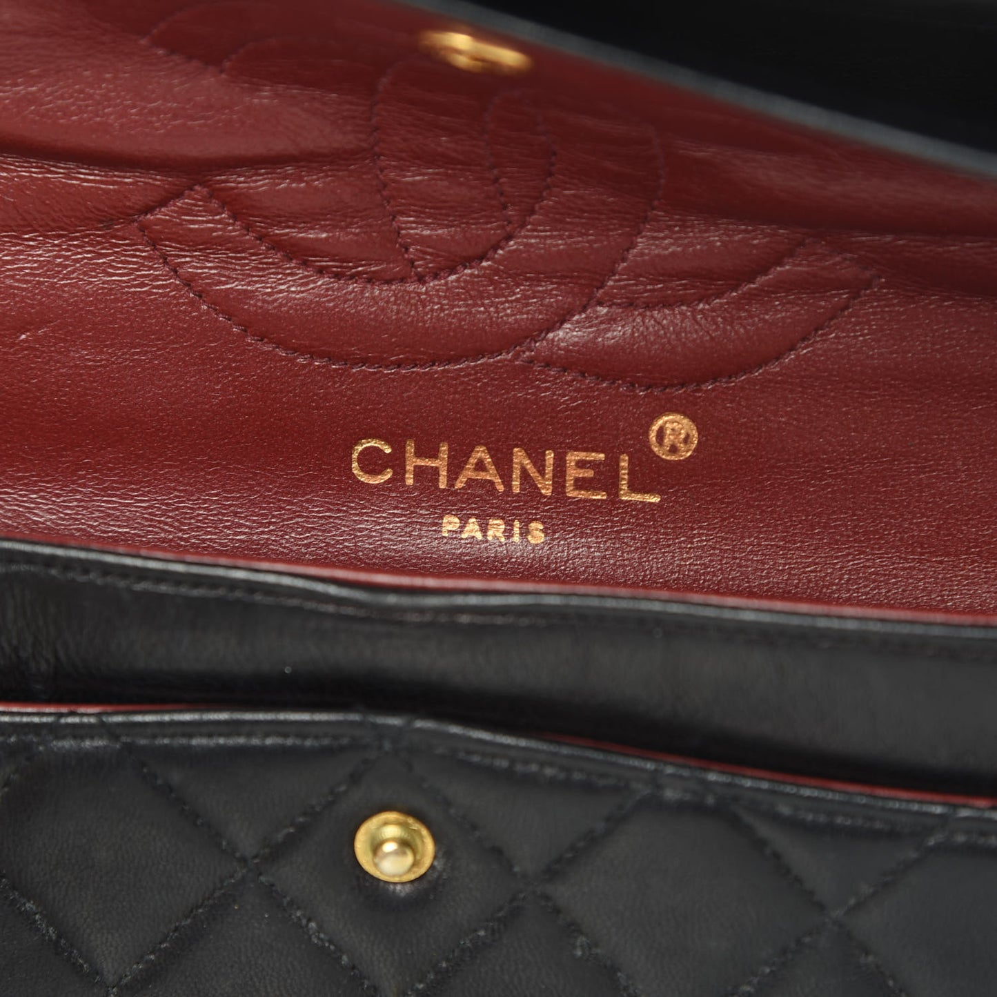 Lambskin Quilted Small Double Flap Black