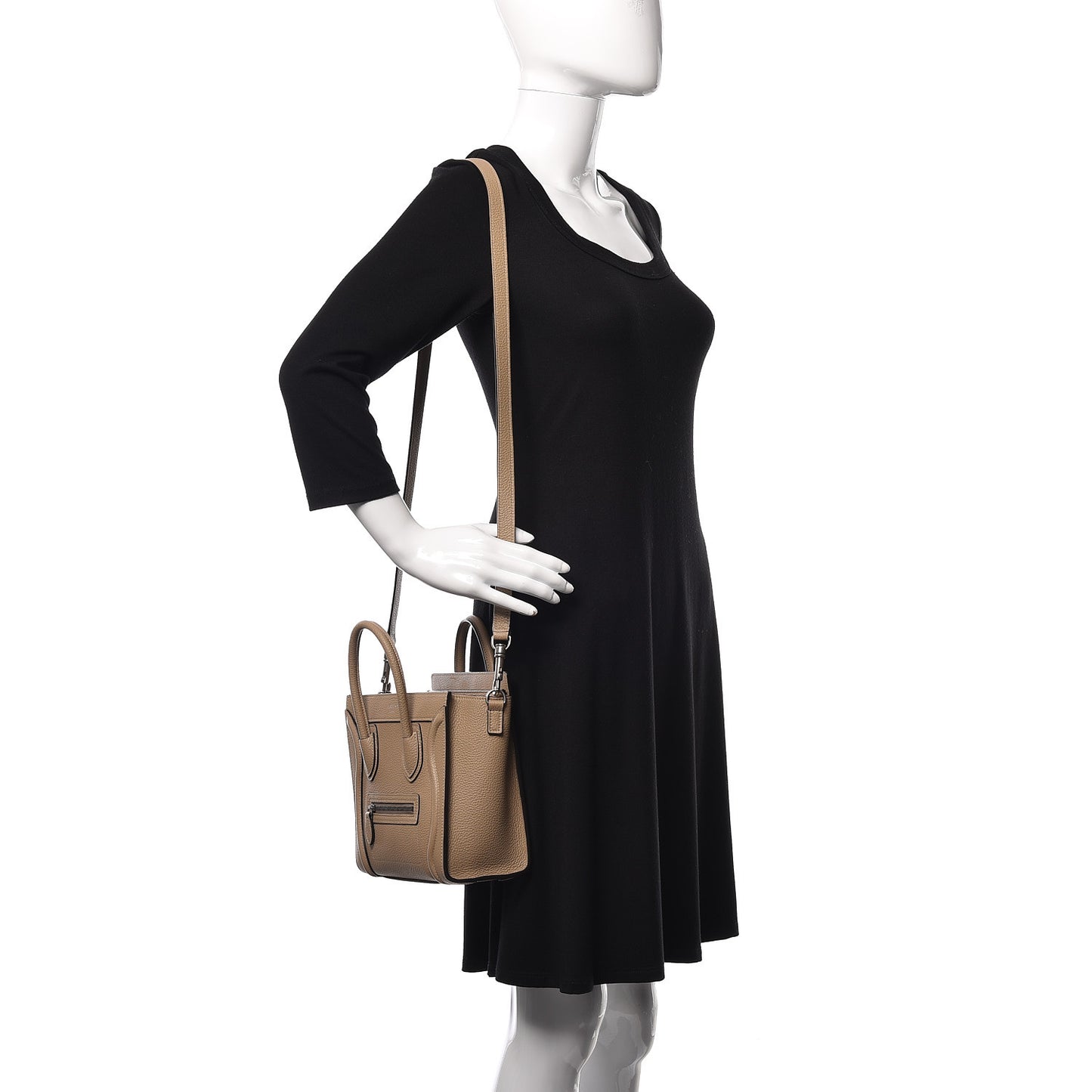 Drummed Calfskin Nano Luggage Dune