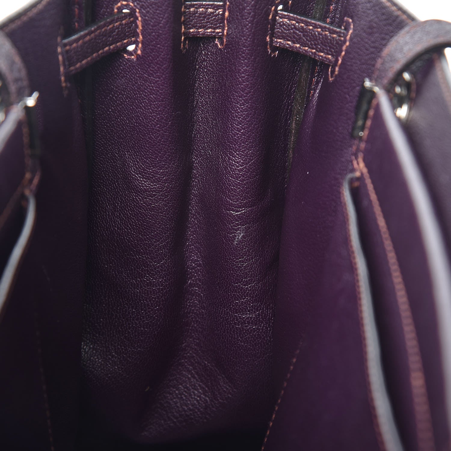 Hermes Chevre de Coromandel Cabana Tote Raisin 8 of 14