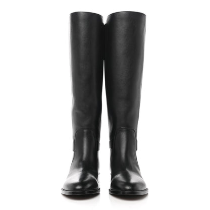 Christian Dior Soft Calfskin Empreinte High Boot 35.5 Black 2 of 9