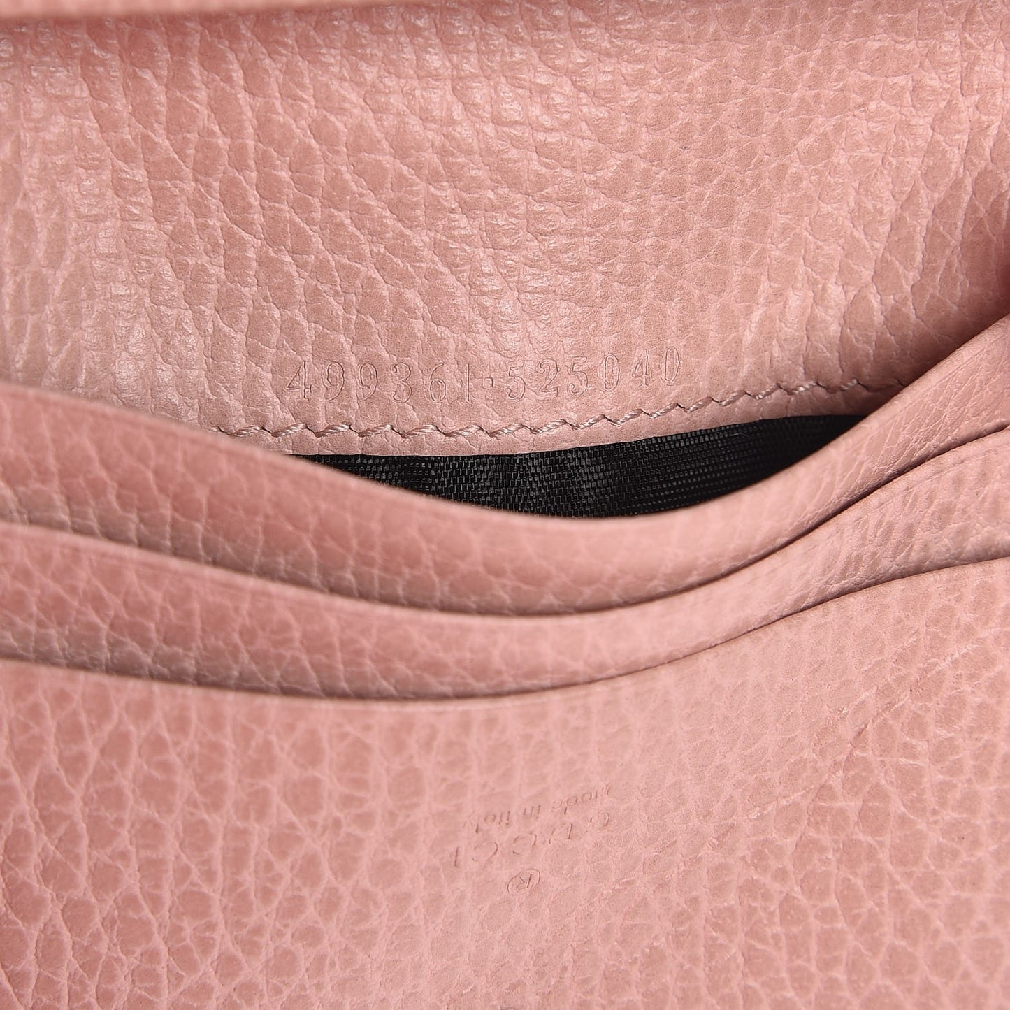Pebbled Calfskin Butterfly Card Case Perfect Pink