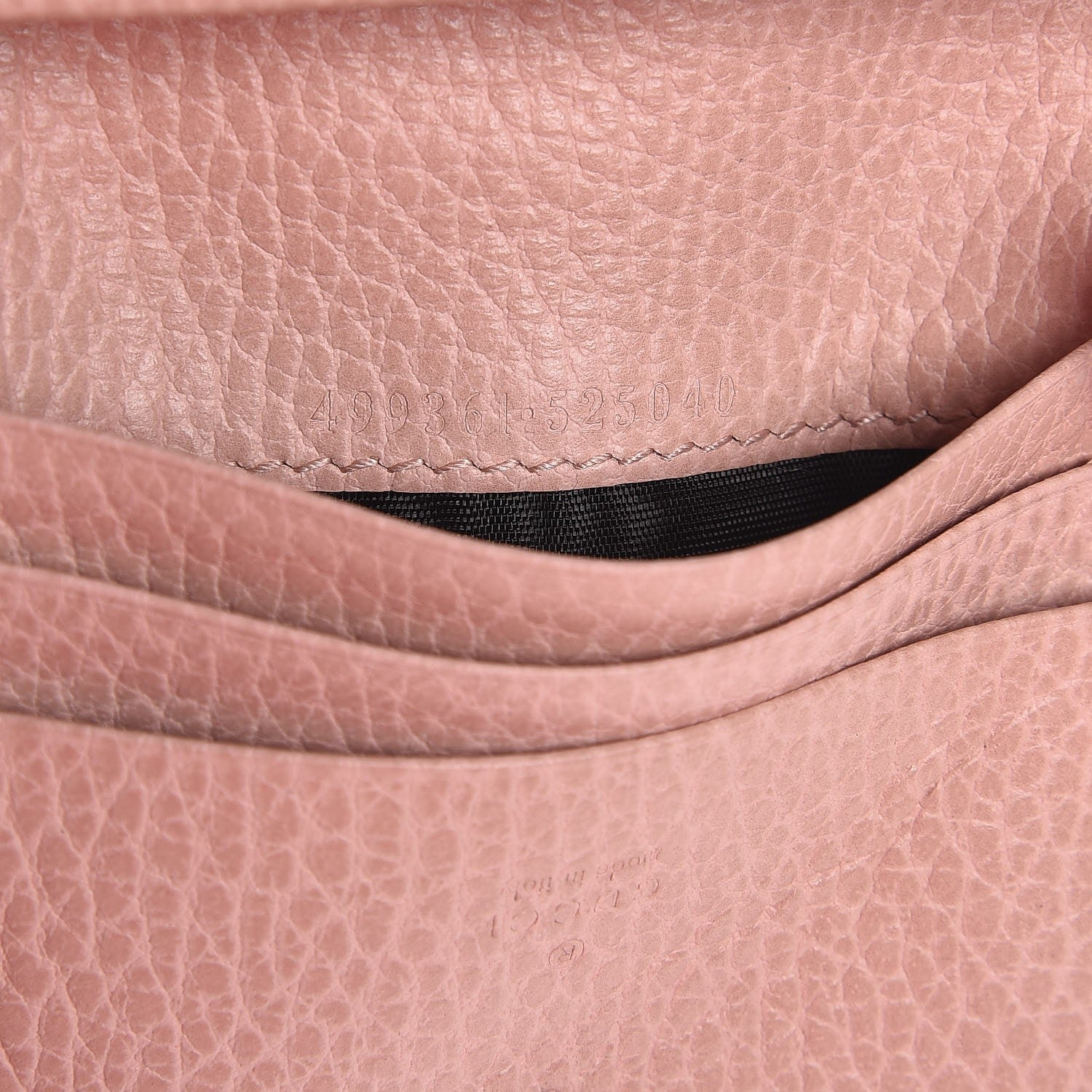 Gucci Pebbled Calfskin Butterfly Card Case Perfect Pink 6 of 6
