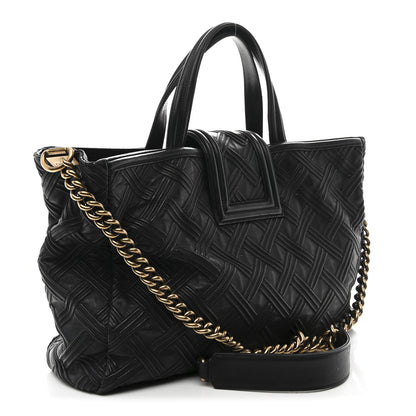 Chanel Calfskin Large Retro Girl Shopping Tote Black 3 of 15