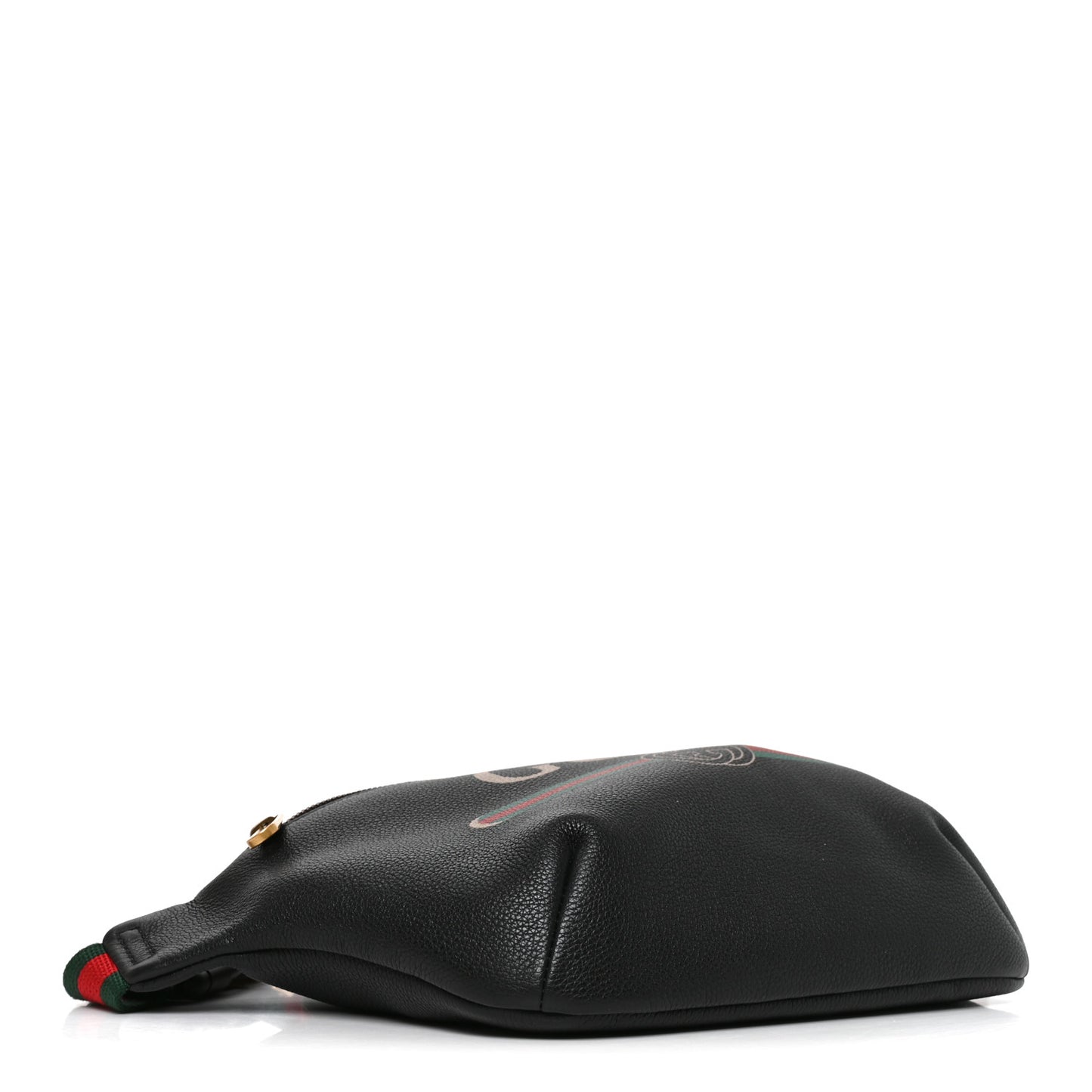 Grained Calfskin Logo Belt Bag Black