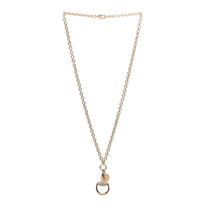 Gucci 18K Yellow Gold Diamond Horsebit Pendant Necklace 3 of 7