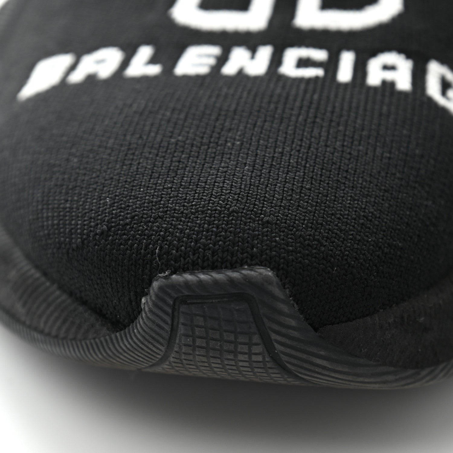 Balenciaga Neoprene Knit Logo Womens Speed Sneakers 36 Black 10 of 11
