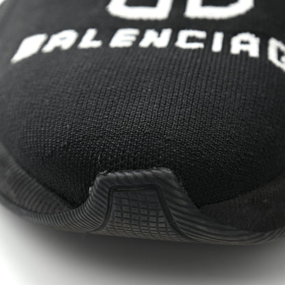 Balenciaga Neoprene Knit Logo Womens Speed Sneakers 36 Black 10 of 11