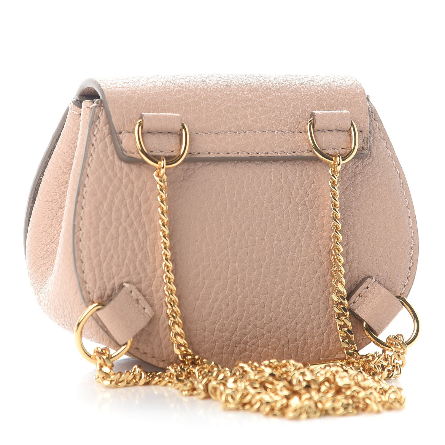 Chloe Grained Lambskin Mini Drew Crossbody Backpack Cement Pink 2 of 5