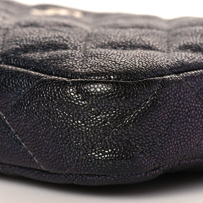 Chanel Iridescent Caviar Quilted Small Clutch With Chain Black 11 of 11
