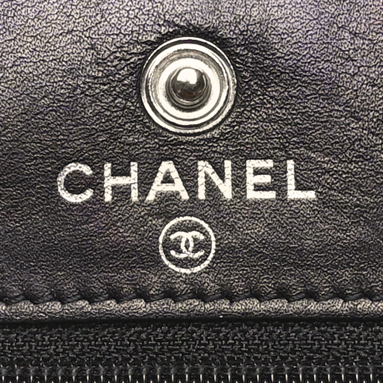 Chanel Calfskin Quilted Cambon Wallet on Chain WOC Black 6 of 13