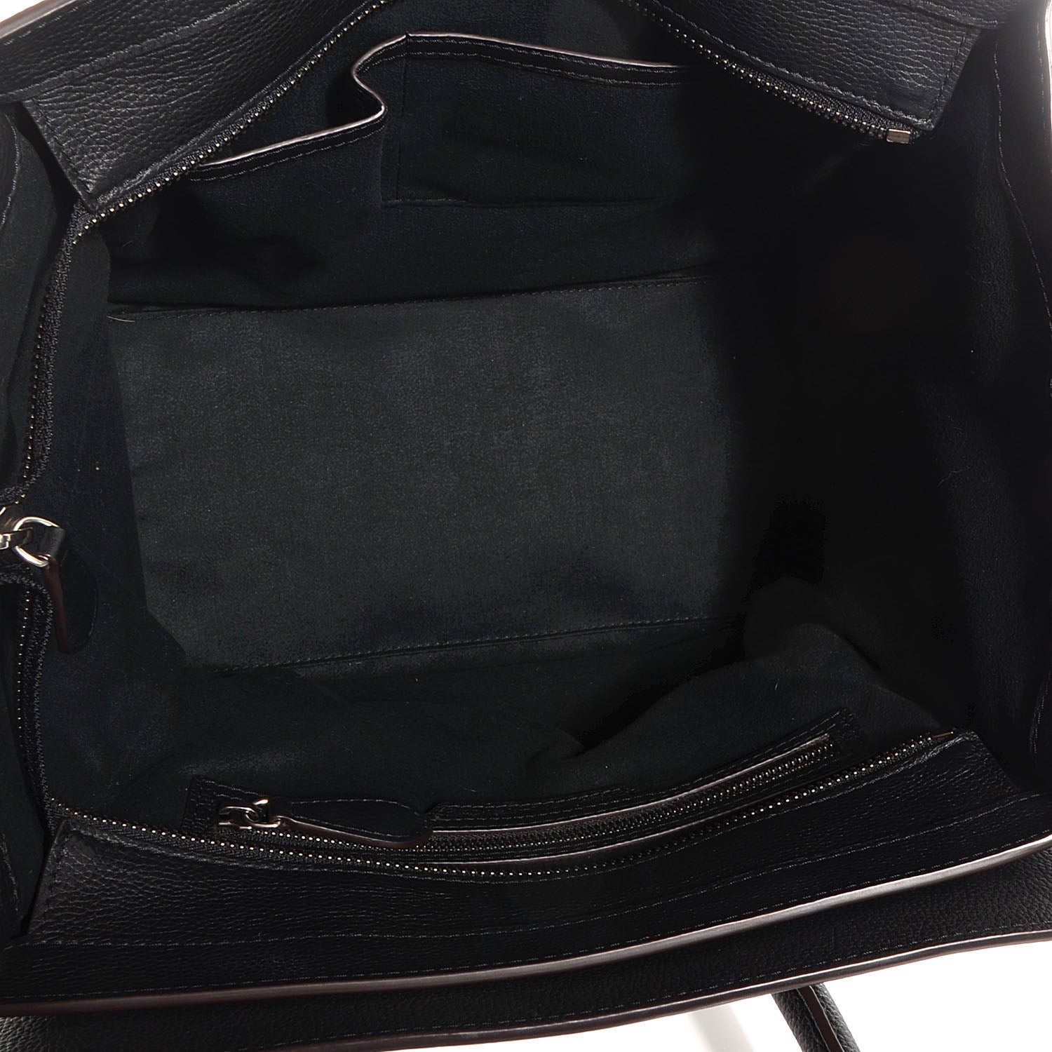 Celine Drummed Calfskin Mini Luggage Black 5 of 8