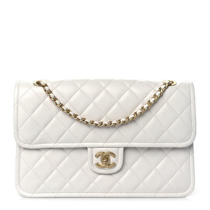 Chanel Caviar Quilted Large Sweet Classic Flap White 1 of 10