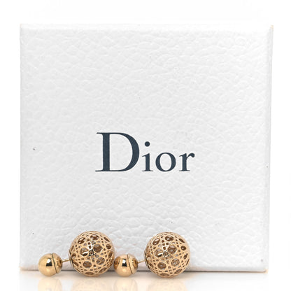 Christian Dior Cannage Mise En Dior Tribal Earrings Gold 5 of 5