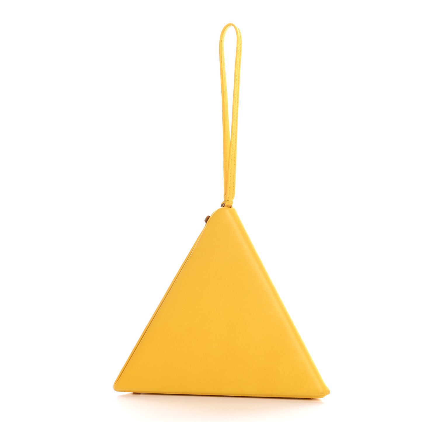 Lambskin Pyramid Clutch Yellow