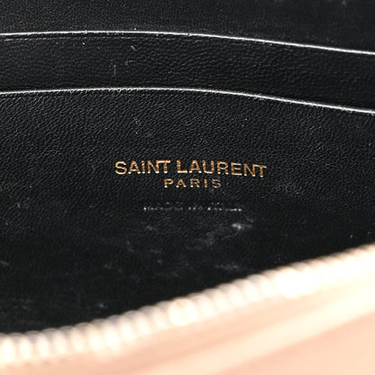 Saint Laurent Grain De Poudre Matelasse Monogram Mini Lou Camera Bag Dark Beige 6 of 13