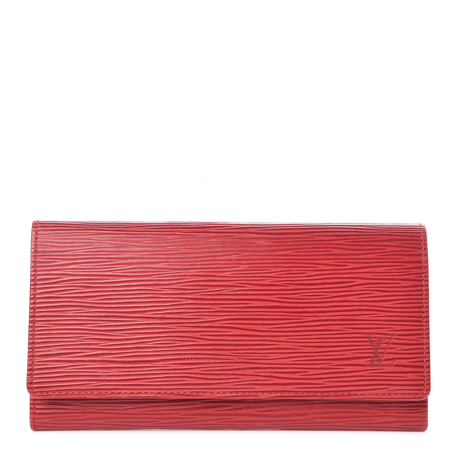 Louis Vuitton Epi Porte Yen 3 Cartes Credit Wallet Castillan Red 1 of 7