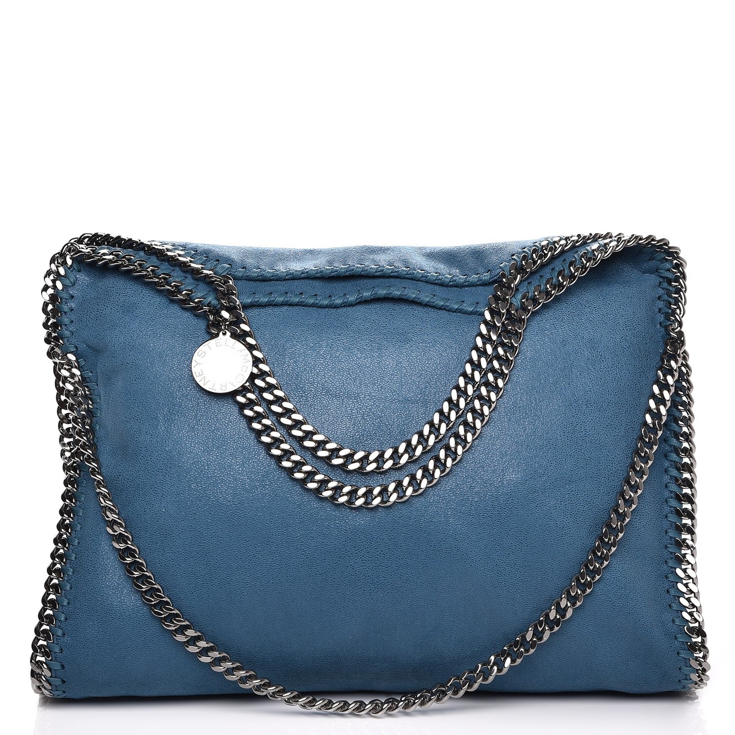 Shaggy Deer Falabella Fold Over Tote Blue
