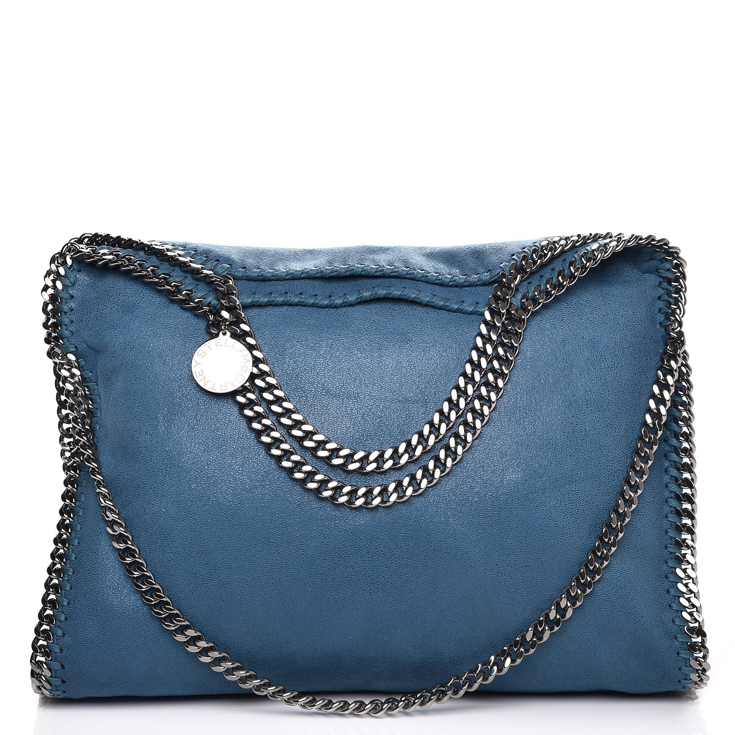 Stella McCartney Shaggy Deer Falabella Fold Over Tote Blue 1 of 9