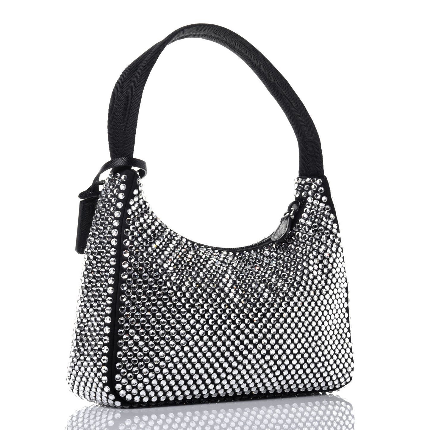 Satin Crystal Mini Re-Edition 2000 Bag Cristal