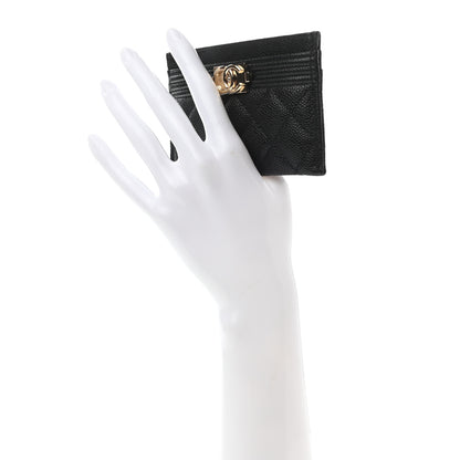 Chanel Caviar Quilted Boy Card Holder Black 2 of 9