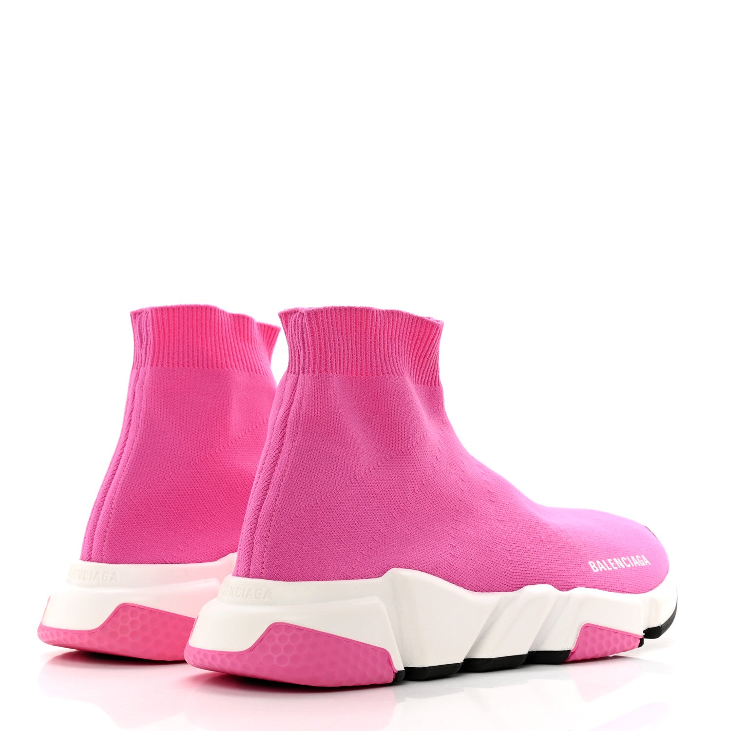 Balenciaga Neoprene Knit Womens Speed Sneakers 40 Pink White 4 of 8