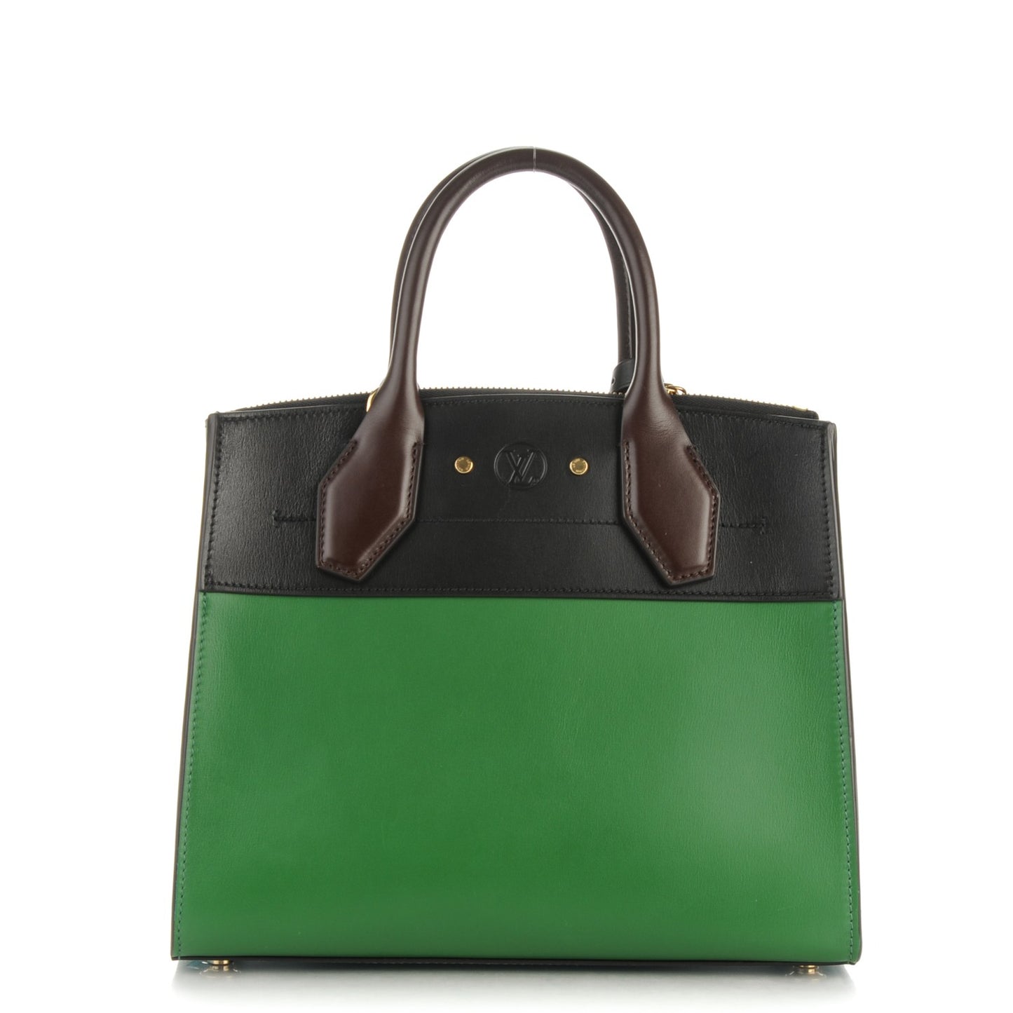 Calfskin City Steamer PM Noir Vert Acide
