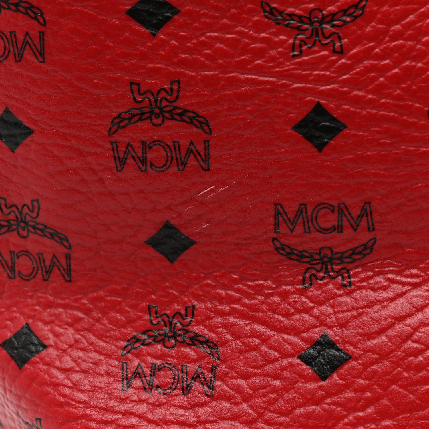 MCM Visetos Large Liz Reversible Shopper Tote Ruby Red 19 of 31