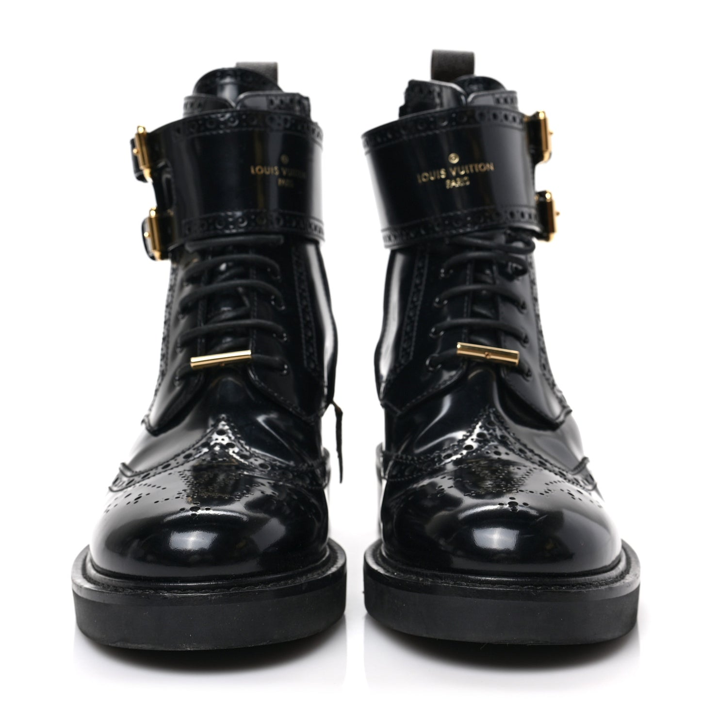 Glazed Calfskin Midtown Ankle Boots 38 Black