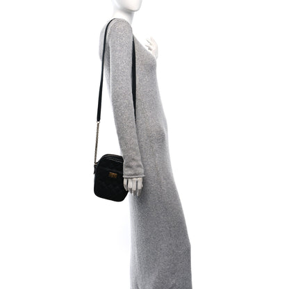 Chanel Nubuck Iridescent Calfskin Quilted Reissue Camera Case Black 3 of 10