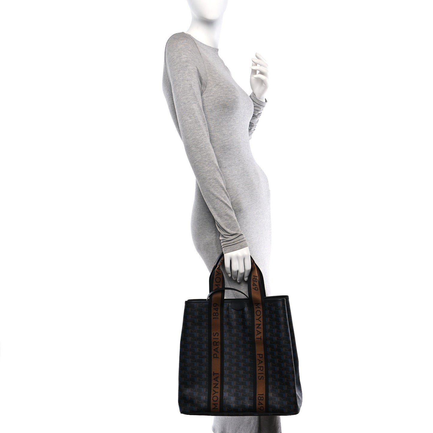 Canvas 1920 M Monogram Tote Black Brown