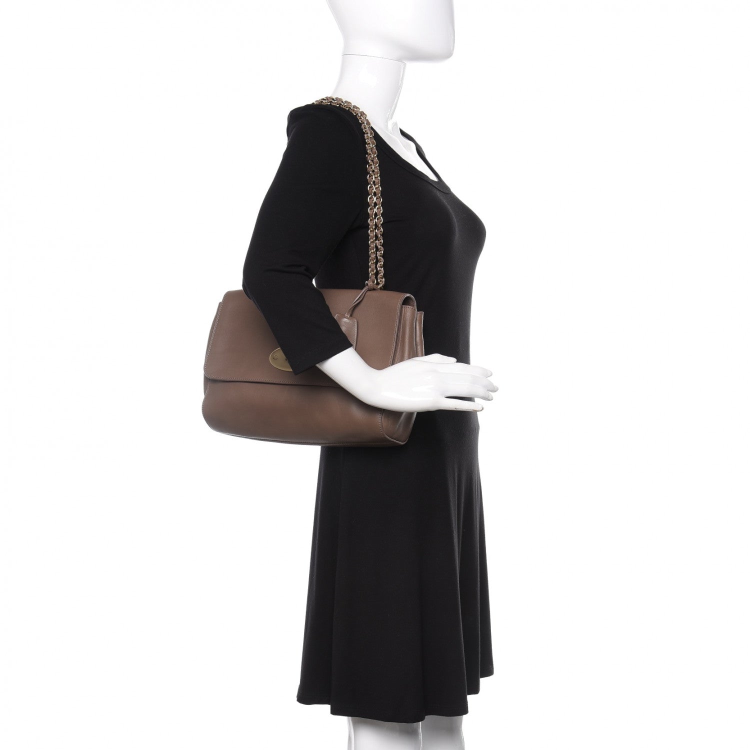 Mulberry Natural Calfskin Medium Lily Flap Clay 2 of 11