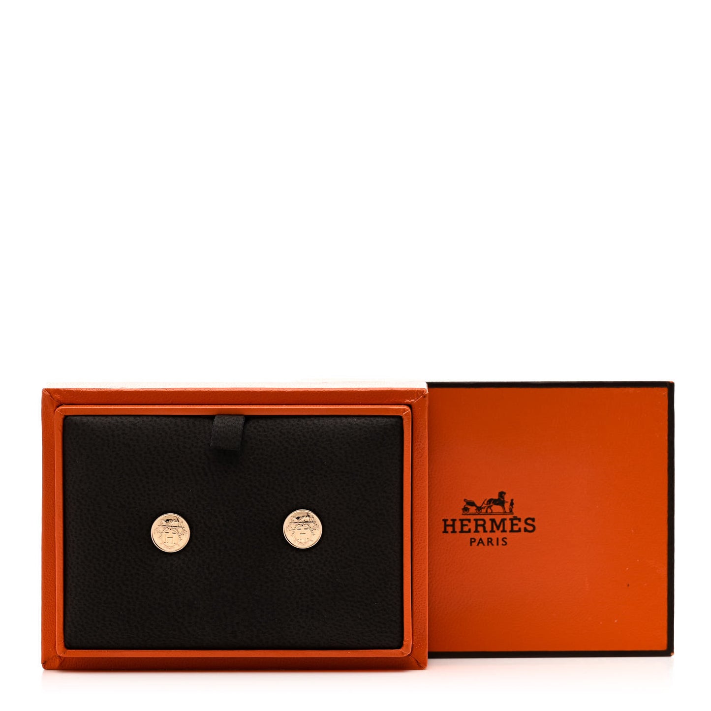 18K Rose Gold TPM Ex-Libris Stud Earrings
