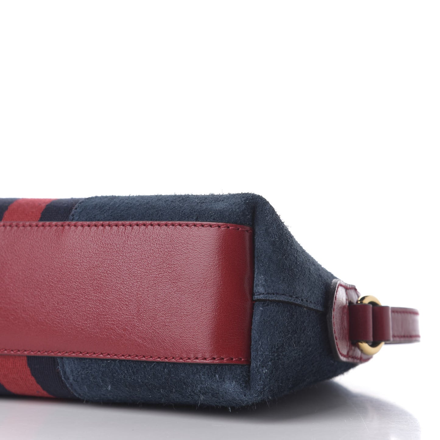 Suede Calfskin Web Small Ophidia Dome Shoulder Bag New Blue Romantic Cherry