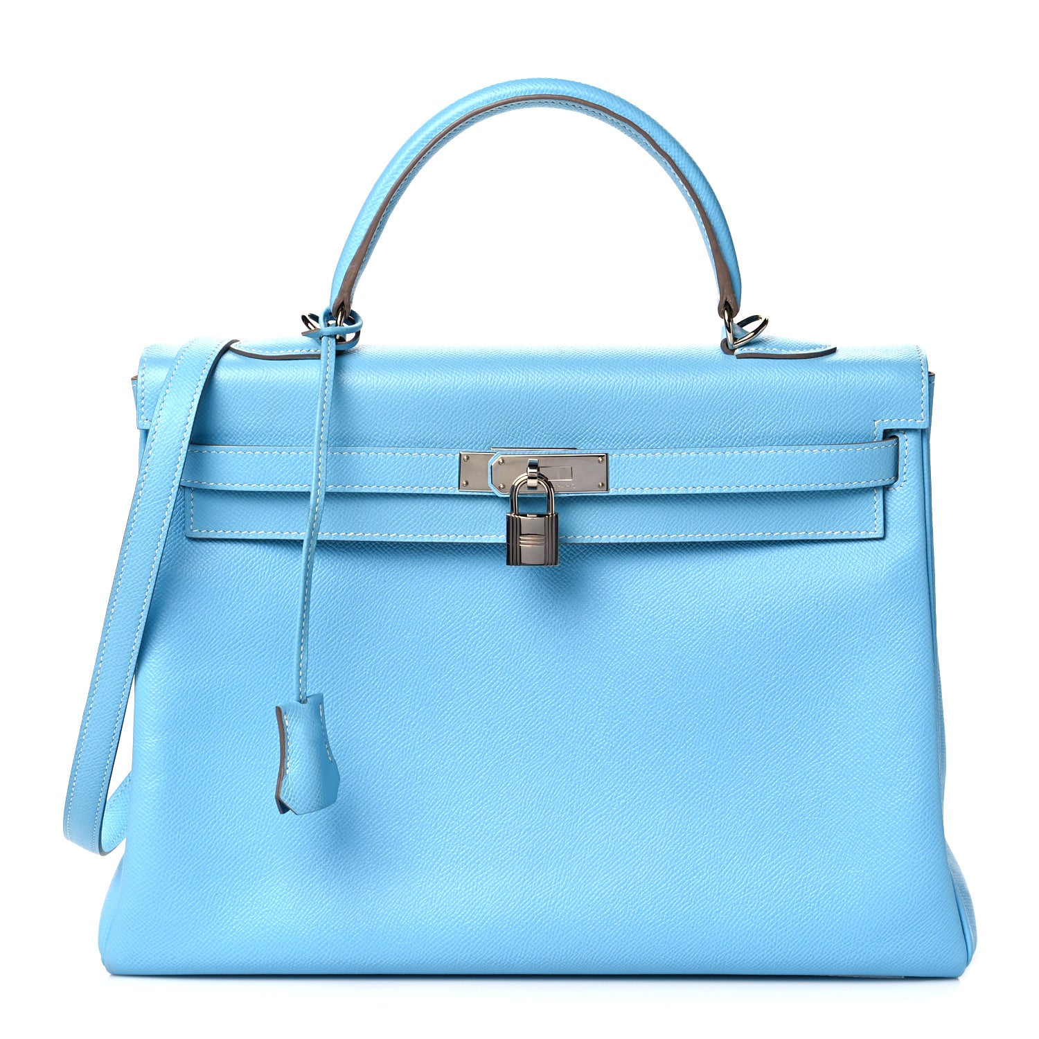 Hermes Epsom Candy Kelly Retourne 32 Celeste Mykonos 1 of 10