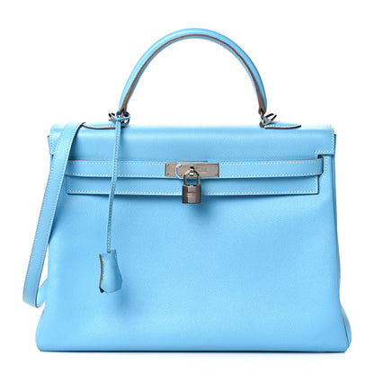 Hermes Epsom Candy Kelly Retourne 32 Celeste Mykonos 1 of 10